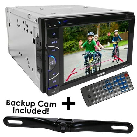 Audiotek AT-63BTCAM 2 DIN 6.5 inch Bluetooth DVD Receiver with Night Vision