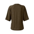 thumbnail image 3 of Post Shoulder Surgery Shirts Women Short Sleeve Tear Away Shirts with Drain Pockets Surgery Recovery Tops Easy To Wear and Take Off Adaptive Clothing, 3 of 8