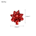 thumbnail image 2 of Unique Bargains 100pcs 1' Mini Star Gift Bows Small Metallic Christmas Bows for Gift Wrapping Presents Birthday Wedding, Red, 2 of 7
