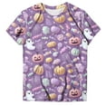 thumbnail image 5 of Hessimy Skeleton Shirt women's Halloween Skeleton Tshirt Funny Skull Graphic Tees Casual Fall Short Sleeve Tops(Purple,M), 5 of 6
