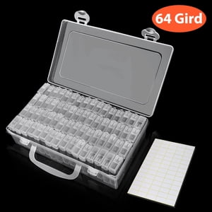 TSV 64-Grid Diamond Painting Storage Organizer Box