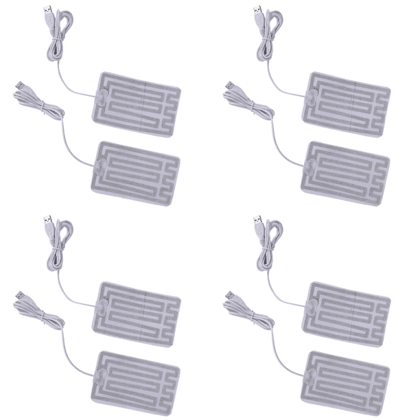 Almohadilla Tela Fibra Carbono para Guantes Calentados Por USB Película Calefactora Chaleco 1 Par