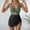 Army Green, variant on Women's Swimsuits V Neck Cutout Bathing Suits With Drawstring Sheer Mesh Summer Swimwear For Pool Beach Sunbathing Bikini Tee Shirt Men's Denim Shorts High Waist Swimsuit