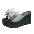 thumbnail image 1 of NOVEDAD DE VERANO 2022, zapatillas cómodas de cuña con personalidad para mujer, sandalias con plataforma y lazo deslizantes, zapatos de playa cómodos para mujer 36 Gao Jinjia LED, 1 of 2