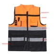 thumbnail image 3 of Class 2 High Visibility  Vest, with Dual Tone Reflective Strips and Multiple Pockets, for Construction, 3 of 8