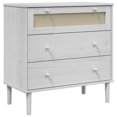 thumbnail image 1 of vidaXL Tiroir Armoire Rangement Fichier Buffet SENJA Aspect Rotin Bois Massif Pin, 1 of 6