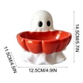 thumbnail image 3 of YIKA Ghost Ceramic Candy Bowl 5.71 Inch, Halloween Decoration Tabletop Storage Figurine, Pumpkin Shape Treat Holder for Fall Harvest Thanksgiving Party Desktop Mantel Home Decor, 3 of 9