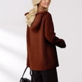 thumbnail image 3 of Yokua Women's Fleece Zipper Jacket with Pockets Oversized Long Sherpa Hoodie Plush Coat, 3 of 15