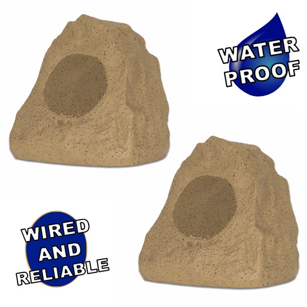 Theater Solutions 2R4S Outdoor Rock Speakers (Sandstone)