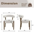 thumbnail image 2 of Dayalane Dining Chairs Set of 2, Mid Century Modern Linen Upholstered Kitchen Chairs with Curved Open Back Comfy Accent Chair Side Chairs for Home Living Room Restaurant Reception, Beige, 2 of 14