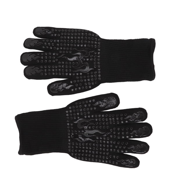 Silicona Antirresbaladiza de los Guantes Resistentes al Calor, Manoplas del Horno de Microonda del Horno del Bbq de la Fibra de Aramid
