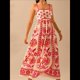 thumbnail image 5 of Vestido Maxi Floral de Verano 2025 para Mujer, Sin Mangas, con Tirantes Finos, Estampado, Fruncido, Estilo Bohemio, para Playa Rojo S, 5 of 7