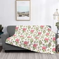 thumbnail image 2 of Naloa Rose Flowers Flannel Blankets - Thick and Warm Blanket for Winter, Soft Fuzzy Plush King Blanket for All Seasons50"x40", 2 of 6