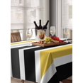 thumbnail image 6 of Yellow Black Stripe Table Cloth, Modern Abstract Art Coarse Striped Waterproof Tablecloth for Rectangle Tables, Reusable Washable Fabric Table Cover for Restaurant Kitchen Dining Tables 60"x102", 6 of 6