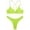 a-219Light Yellow49, variant on Womens Scoop Neck Thin Strap Solid Color 2 Piece Bikini Swim Set Simple Swim Top High Cut Brief Summer Swimwear For Beach Vacation Versatile Swimwear L