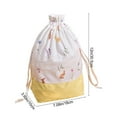 thumbnail image 3 of Anhility Easter Bunny Candy Drawstring Bags Cute Bunny Candy Goodie Favor Bag for Easter Party Egg Hunt Stuffer Basket Holiday Decoration, 12x7.08in, Yellow, 3 of 6