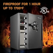 SentrySafe SFW205DPB Fire/Water Security Safe with Combination Lock, 2 Cu-Ft., Steel Gray
