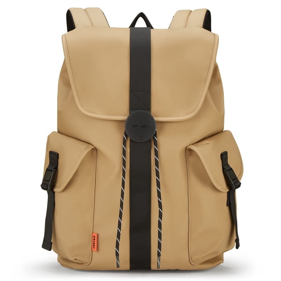 Mochila mixi para portátil de viaje, impermeable, 17 pulgadas, marrón moca