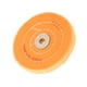 thumbnail image 5 of Rueda de pulido Uxcell de 5 pulgadas para herramienta de esmeril de banco con agujero de eje de 1/2 pulgada de algodón naranja, paquete de 2, 5 of 5