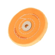 Uxcell 5-Inch Buffing Wheel Polishing for Bench Grinder Tool 1/2-Inch Arbor Hole Cotton Orange 2Pack