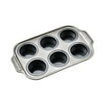 thumbnail image 2 of Silicone Cake Molds 6-Cavity Baking Pan Easy Release Oven Safe Flexible Cupcake Mold, 2 of 6