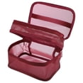 thumbnail image 6 of 1 Pcs Travel Makeup Bag Makeup Brush Holder Makeup Organizer Bag Waterproof Polyester Red, 6 of 7