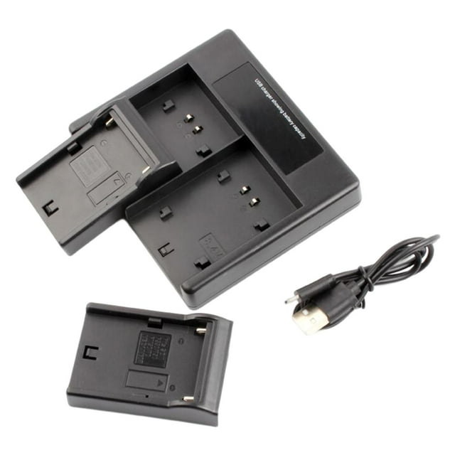 USB De Doble Puerto Para NP-F970 / 570/770 Para DSC-CD400, HVR-M10U Con Cable De Carga Incorporado Y Puertos De Expansión