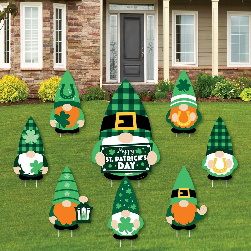 Big Dot of Happiness Irish Gnomes Yard Sign and Outdoor Lawn