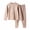 Brown, variant on TIREOW Girls and Boys Thermal Underwear 2 Piece Set Solid Color Crewneck Long Sleeve Top and Matching Pants Loungewear Sleepwear Set