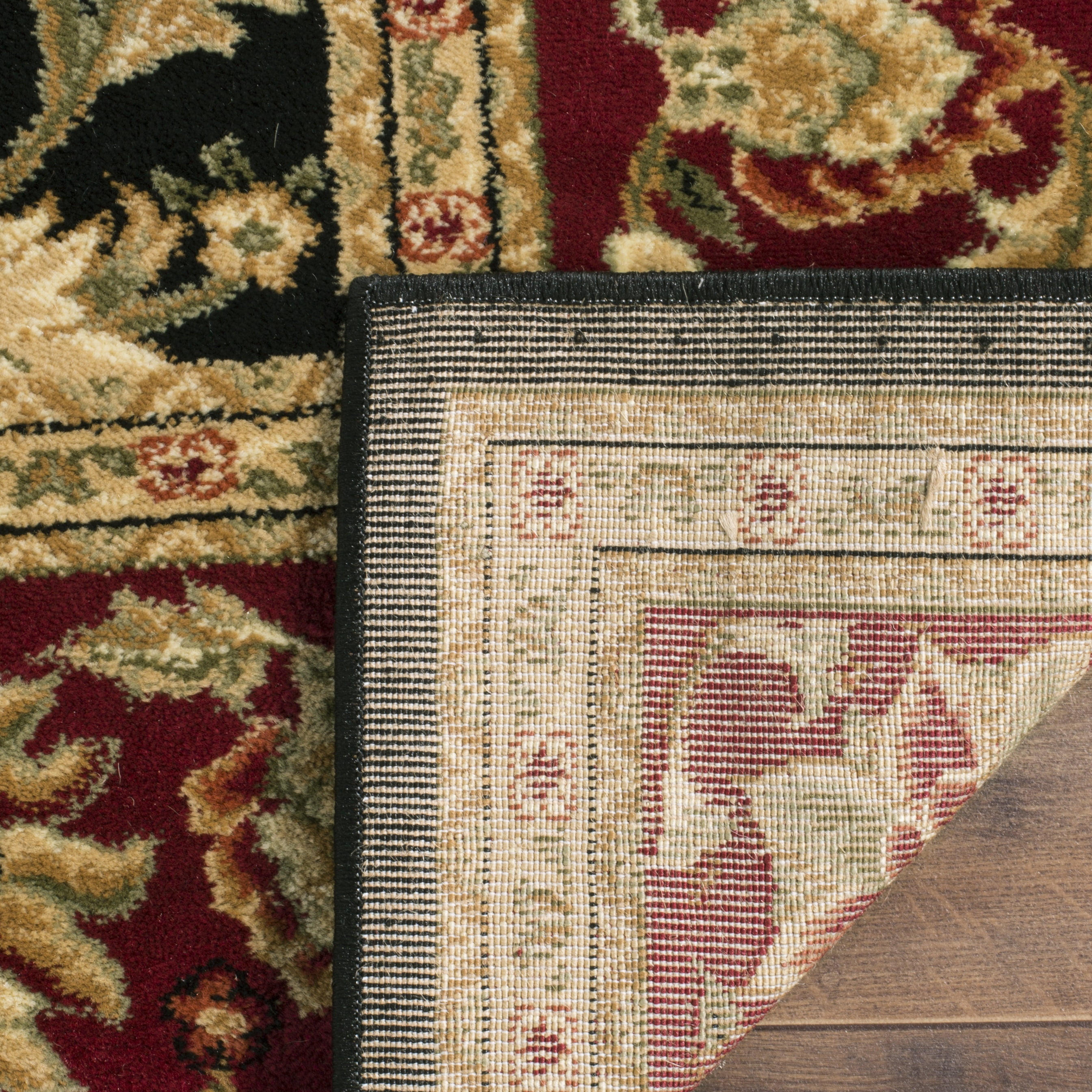 Safavieh Lyndhurst Victoria Floral Area Rug, Black/Red, 4' x 6'