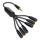 thumbnail image 1 of 6-Port 3.5 Female Jack Headphone Cable Stereo for PC TV MP3 Speaker, 1 of 5