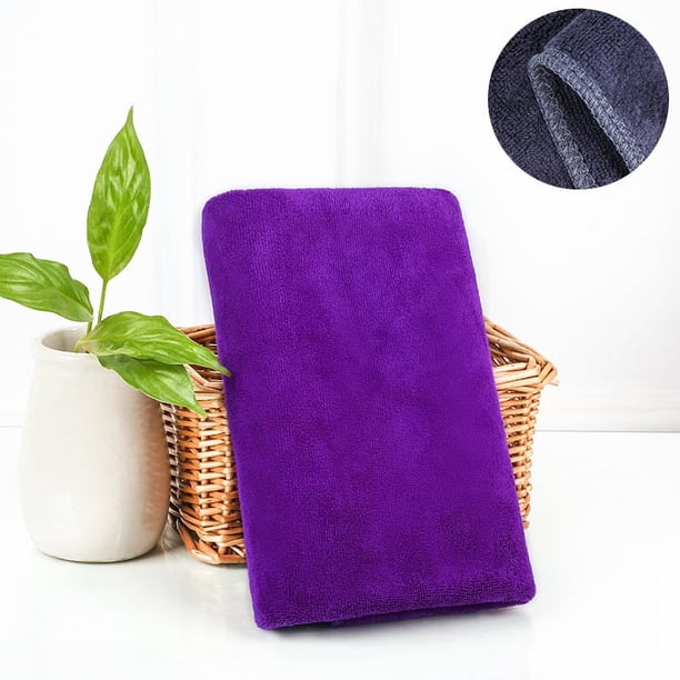 Nvzi 6 piezas de fibra ultrafina para cabello seco, multiusos, para baño, fitness, deportes, para afrontar diversas situaciones sin esfuerzo. 11,81 x 23,62 pulgadas (morado)
