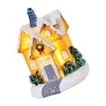 thumbnail image 1 of Bewildely Resin Christmas Scene Snow House LED Desktop Set Village Decoration Kits de decoración para fiestas casa de oro, 1 of 6
