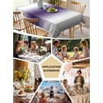 thumbnail image 5 of Gray Purple Table Cloth, Modern Gradient Geometric Waterproof Tablecloth for Rectangle Tables, Reusable Washable Fabric Table Cover for Restaurant Kitchen Dining Tables 52"x70", 5 of 6