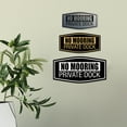 thumbnail image 3 of Fancy No Mooring Private Dock Sign (Black Gold) - Medium (10 Pack), 3 of 8