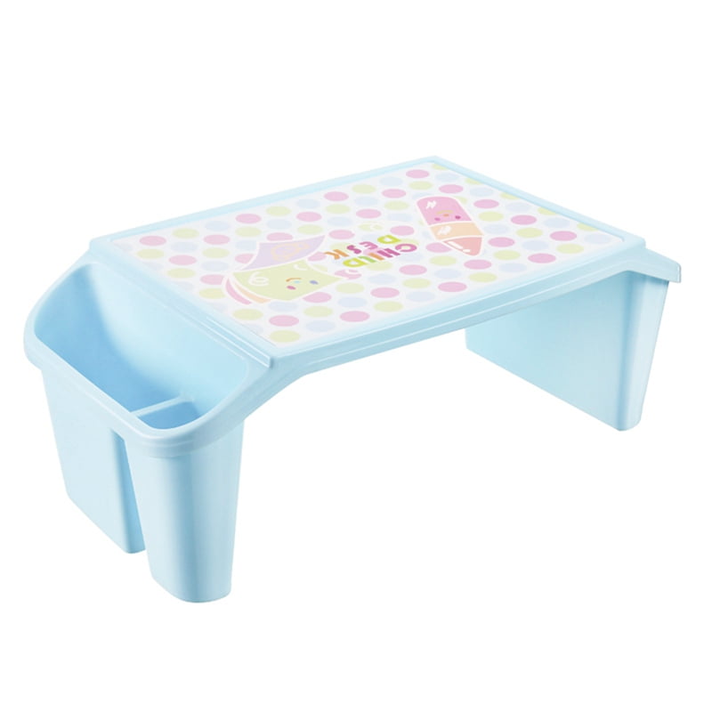 Kids Lap Desk Tray, Kids Portable Lap Tray Plastic Lap Desk for Bed Classroom Laptop Kids Car Activity Dining Floor Blue
