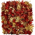 thumbnail image 3 of Tinsel Garland Metallic (Red and Gold, 2 Pack, 15 ft ea) Holiday Streamers Christmas Tree Decoration, Big and Thin Strands, 3 of 3