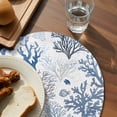 thumbnail image 3 of Blue Coastal Round Placemats Set of 2 for Dinning Tables,Heat-proof Braided Table Mats 15 Inch,Summer Nautical Ocean Beach Coral Fish Washable Place Mat for Kitchen Restaurant Party Table Decor, 3 of 9
