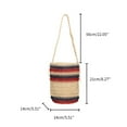 thumbnail image 3 of FENOHREFE Trendy Korean Woven Straw Bucket Bag Spacious and Stylish for Travel Outdoor Activities and Parties, 3 of 8