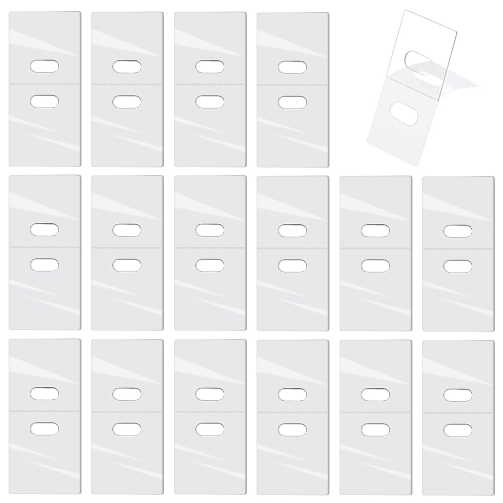 Betinyar 0.98" x 1.97" Transparent Vertical Blind Repair Tabs (200 Piece)