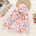 thumbnail image 2 of Bovxnpu Toddler Boys Girls Fall Winter Jacket, Girls Rain Jacket Hooded Raincoat Windbreaker, Fashion Children's Casual Coat Watertightness Printing Hooded Hardshell Jacke, 2 of 3
