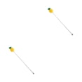 thumbnail image 3 of Toystoory Agitador Swizzle Mixing Stick Varilla agitadora Mezclador Fruit Head Acero inoxidable Muddler Bar Herramienta Accesorios Café Piña Piña 2Conjunto, 3 of 6