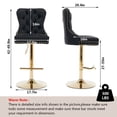 thumbnail image 3 of MIKIBAMA Modern Bar Stools PU Swivel Barstools Adjusatble Seat Height from 26-33 Inch, Set of 2, 3 of 6