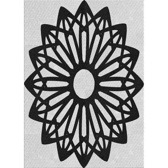 Ahgly Company Indoor Rectangle Patterned Charcoal Black Novelty Area Rugs, 5' x 7'