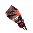 thumbnail image 2 of LNZGNM Halloween Women's Scrub Caps, Twist Knot Head Wrap, with Printed Pattern, Stretchy and Easy for Everyday Style, Bad Hair Days, and Casual Wear,Black(One Size), 2 of 6