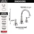thumbnail image 2 of Delta 35896LF Windemere Two Handle Bathroom Faucet, Widespread, Chrome - Quantity 1, 2 of 5