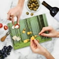 thumbnail image 5 of Woodland Cutting Board, Misty Springtime Beech Forest Photo Taken in the Mountains of Central Europe, Decorative Tempered Glass Cutting and Serving Board, Small Size, Brown Green, by Ambesonne, 5 of 5