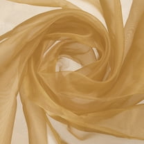 Iridescent Sheer Organza Fabric, 2 Yards x 59 Inches Solid Shiny Fabric for Wedding, Curtains, Costume, Photography Background, Light Brown