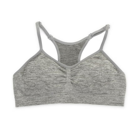 

Women s Maidenform Girl H4338 Seamfree Ruched Crop Racerback Bralette (Heather Grey M)