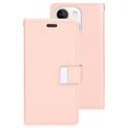 thumbnail image 1 of TopSave Mecury Goospery Rich MAX(5) Card Slot Leather Folio Wallet Flip Case For iPhone 16 Pro Max (6.9"), Rose Gold, 1 of 1
